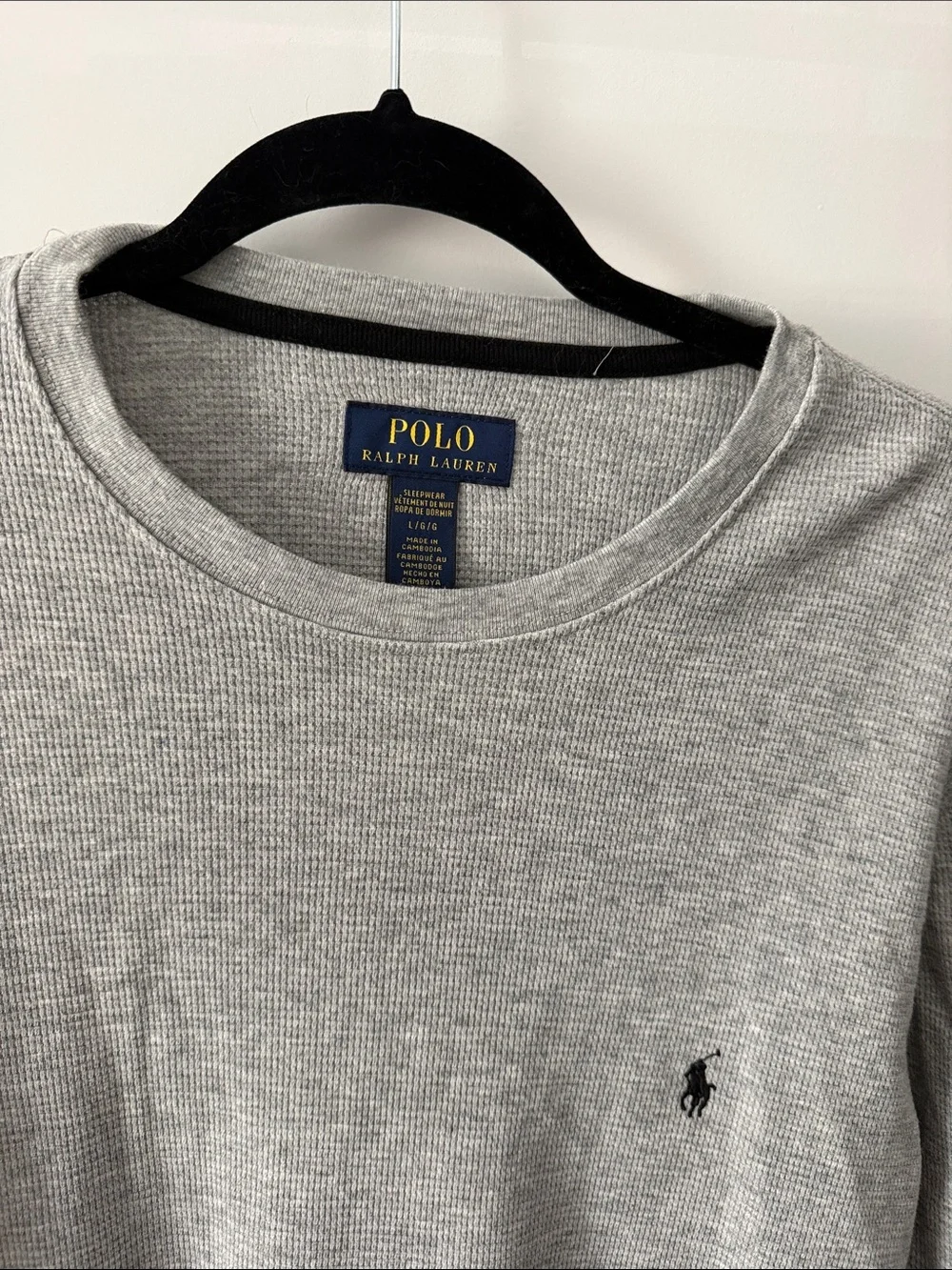 Polo by Ralph Lauren Light Gray Long-Sleeve Crewneck Shirt